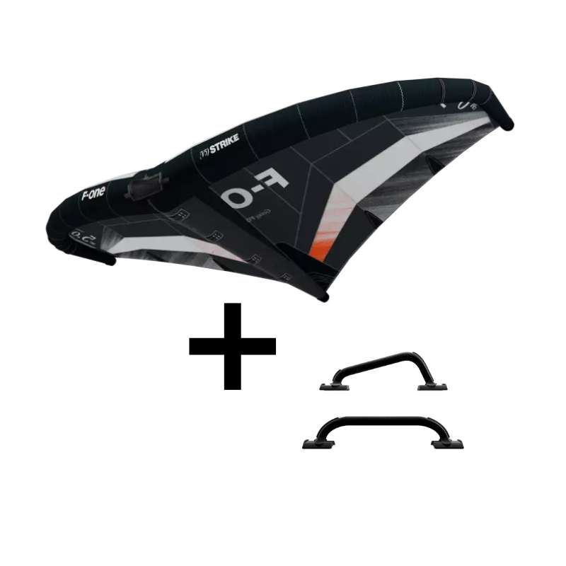 F-ONE STRIKE V5 2025 + Poignées rigides OFFERTES (3,5m², A - ONYX)