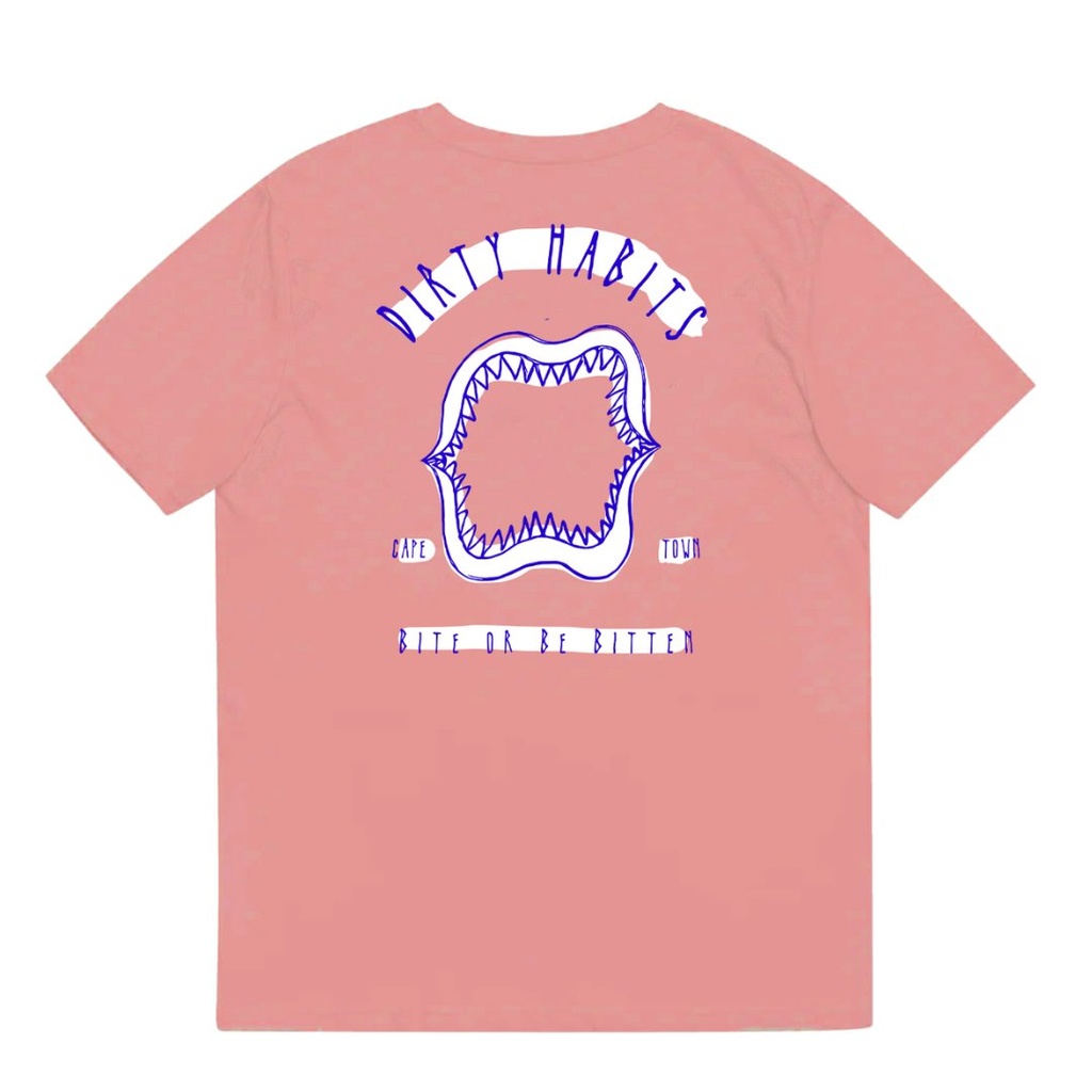 DIRTY HABITS JAWS OVERSIZE TEE - T-SHIRT ABRICOT